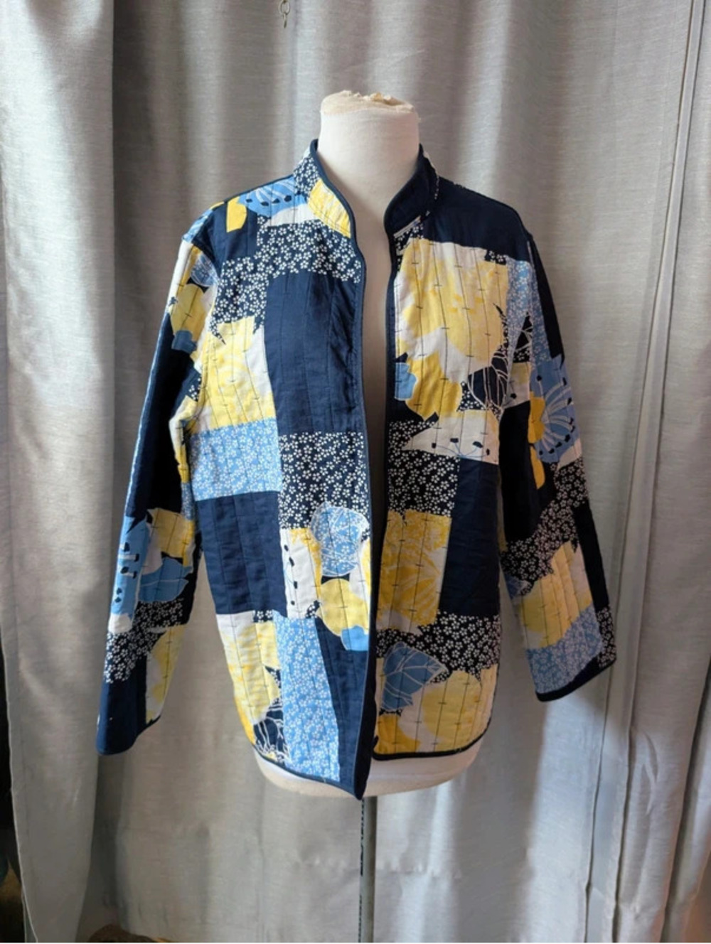 Reversible Quilted Patchwork Jacket XL